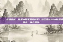 📈 数据分析，谁是本赛季最佳射手？哈兰德以426球遥遥领先，独占鳌头！