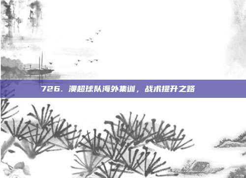 726. 澳超球队海外集训，战术提升之路 ✈️  第1张