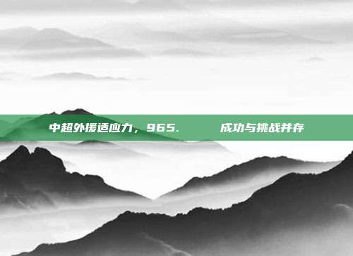 中超外援适应力，965. 👏 成功与挑战并存  第1张