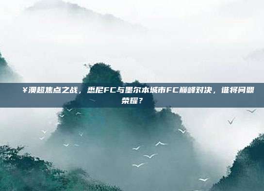 🔥澳超焦点之战，悉尼FC与墨尔本城市FC巅峰对决，谁将问鼎荣耀？  第1张