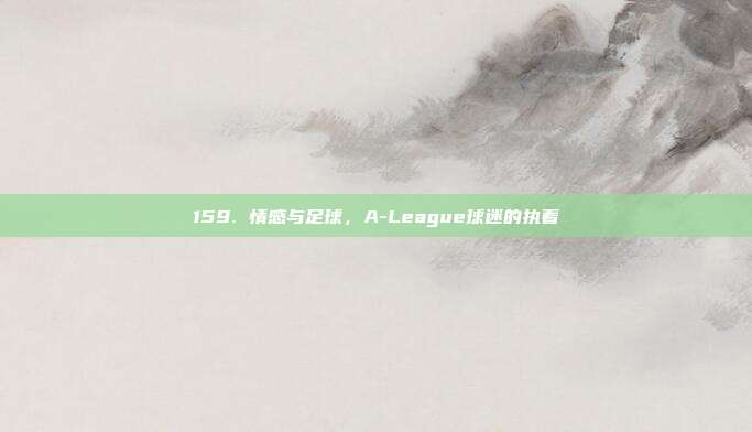 159. 情感与足球，A-League球迷的执着  第1张