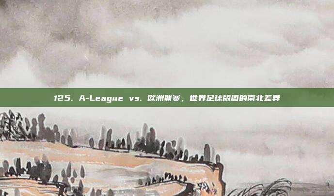 125. A-League vs. 欧洲联赛，世界足球版图的南北差异  第1张